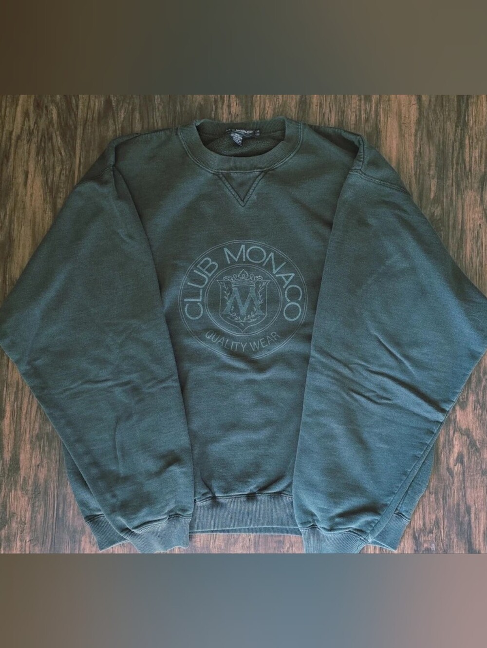 Vintage 90s Club Monaco Crest Sweatshirt - orig. Made in Canada, hard to find!